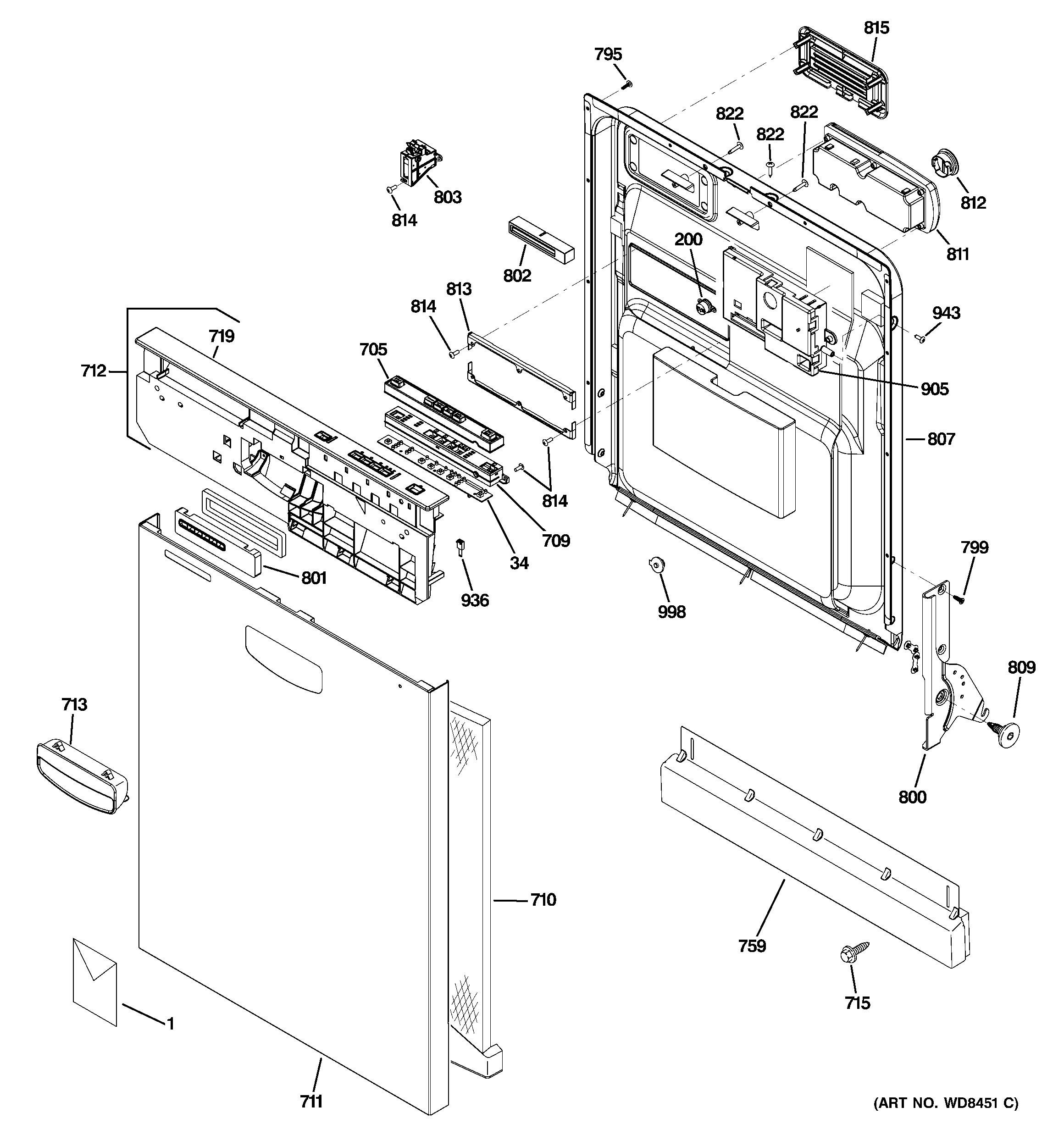 Escutcheon & door assembly