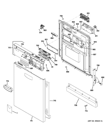 Escutcheon & door assembly