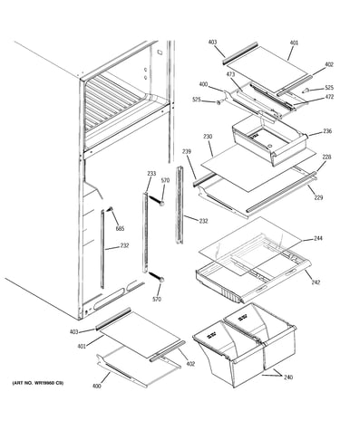 Fresh food shelves