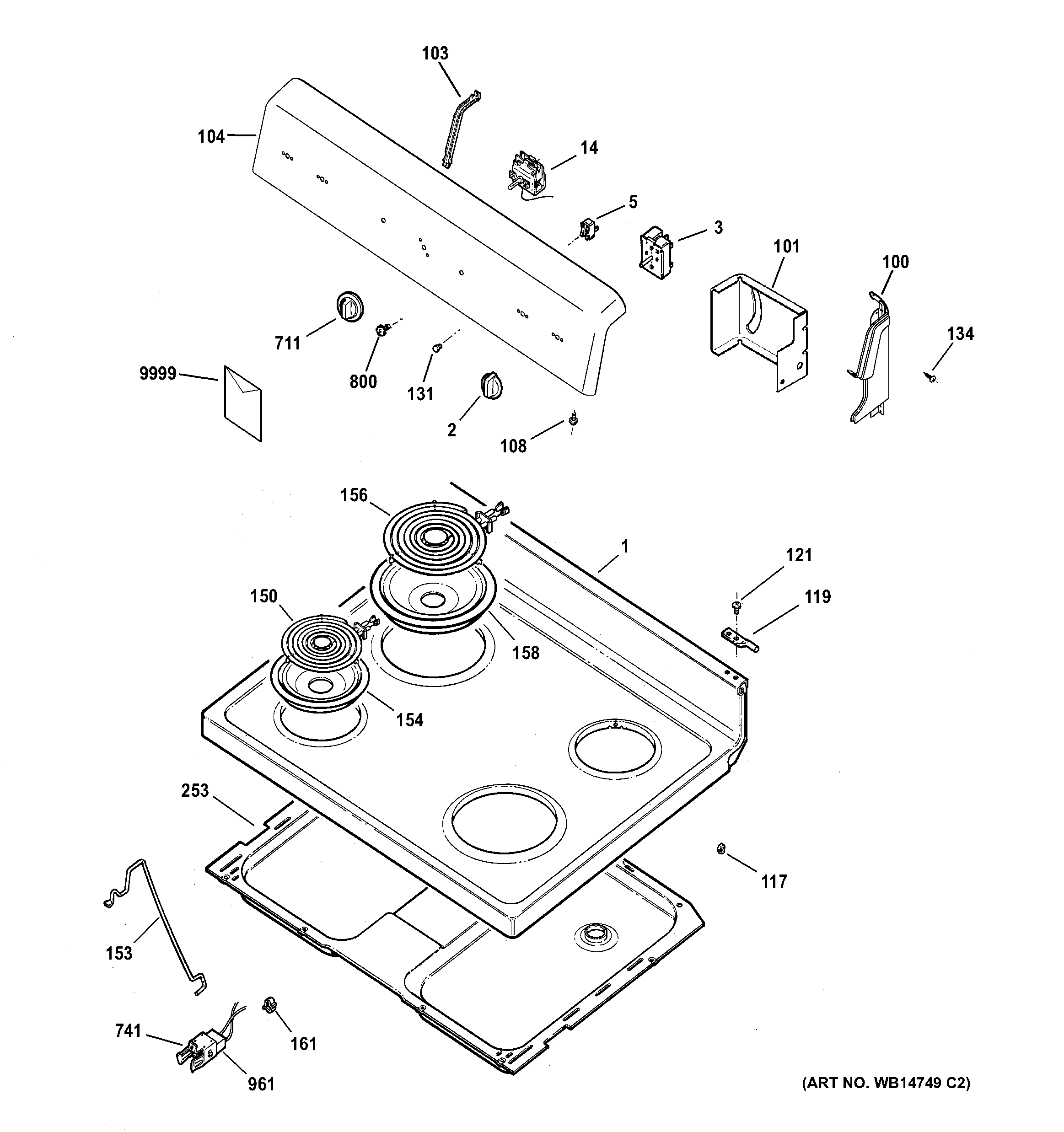 CONTROL PANEL & COOKTOP