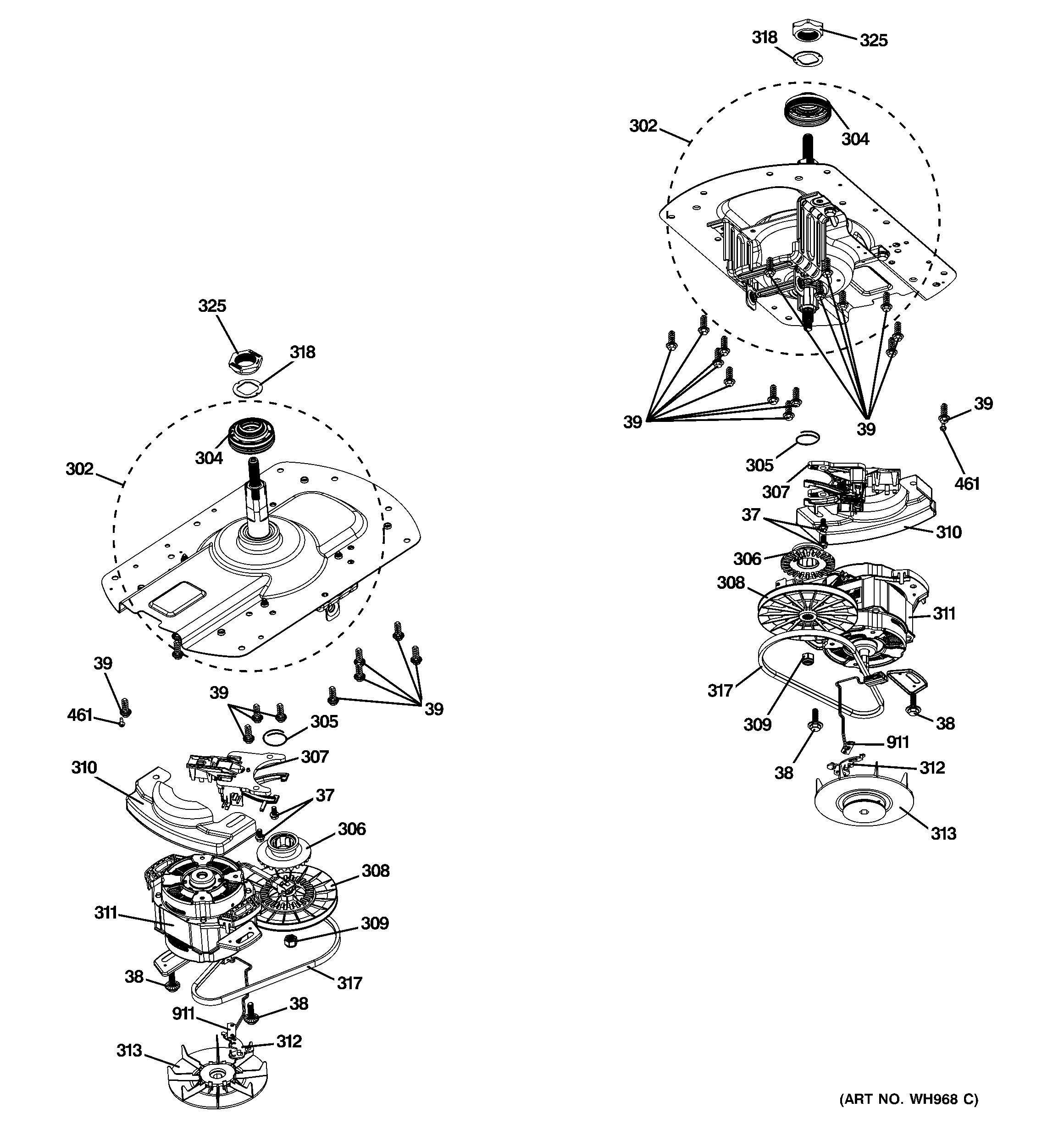 Motor & drive assembly