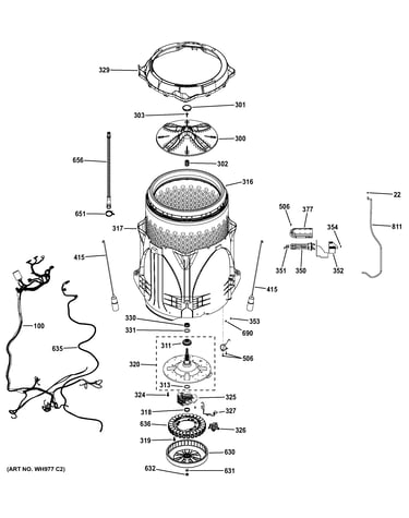 Tub & motor