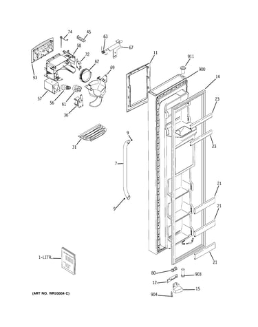 Freezer door