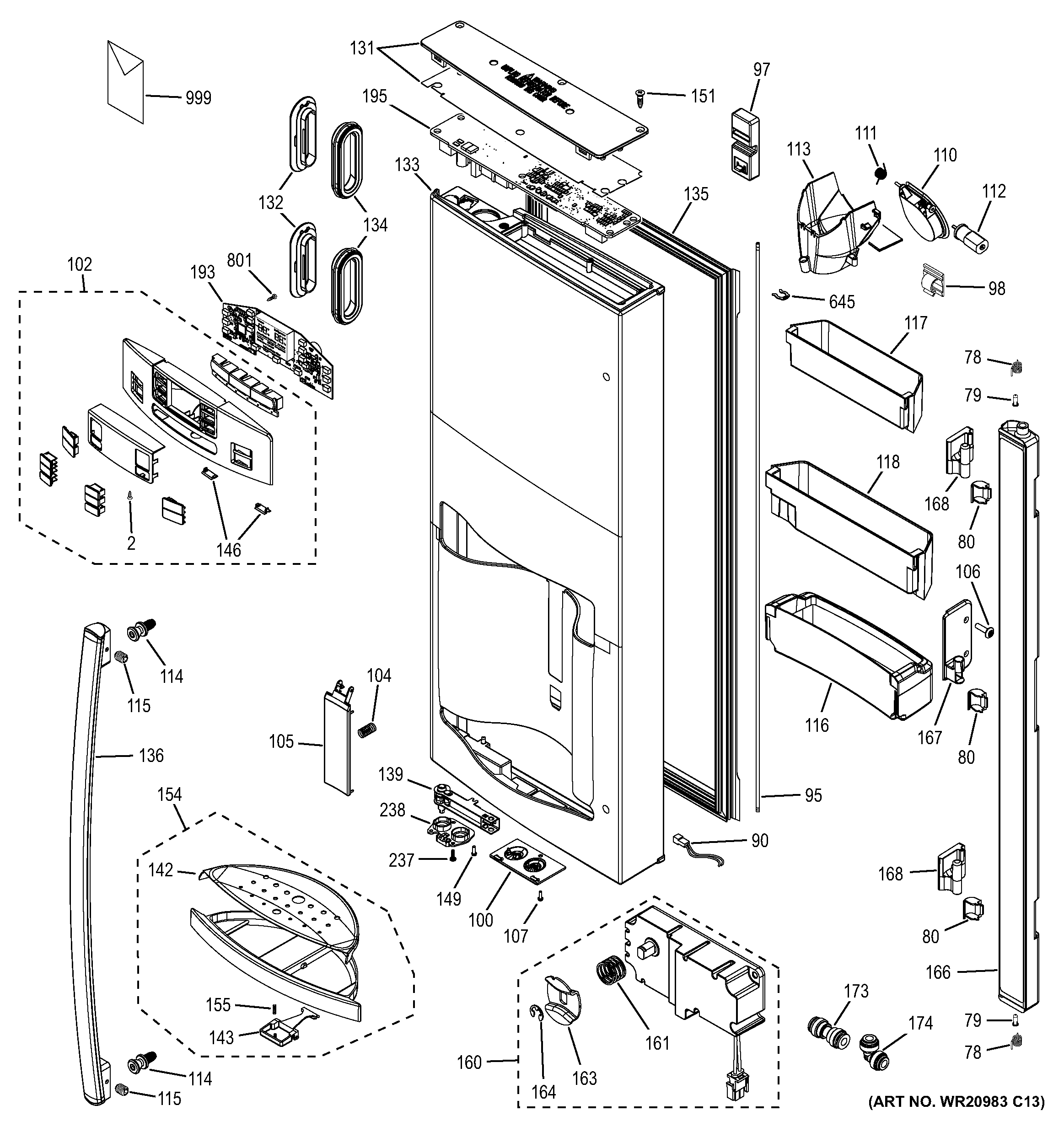 Dispenser door