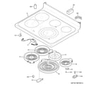 GE PB930SF1SS cooktop diagram