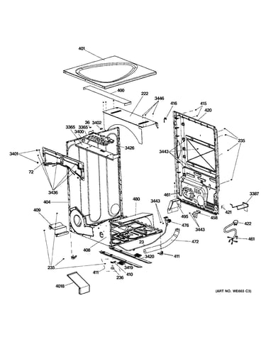 Cabinet & top panel