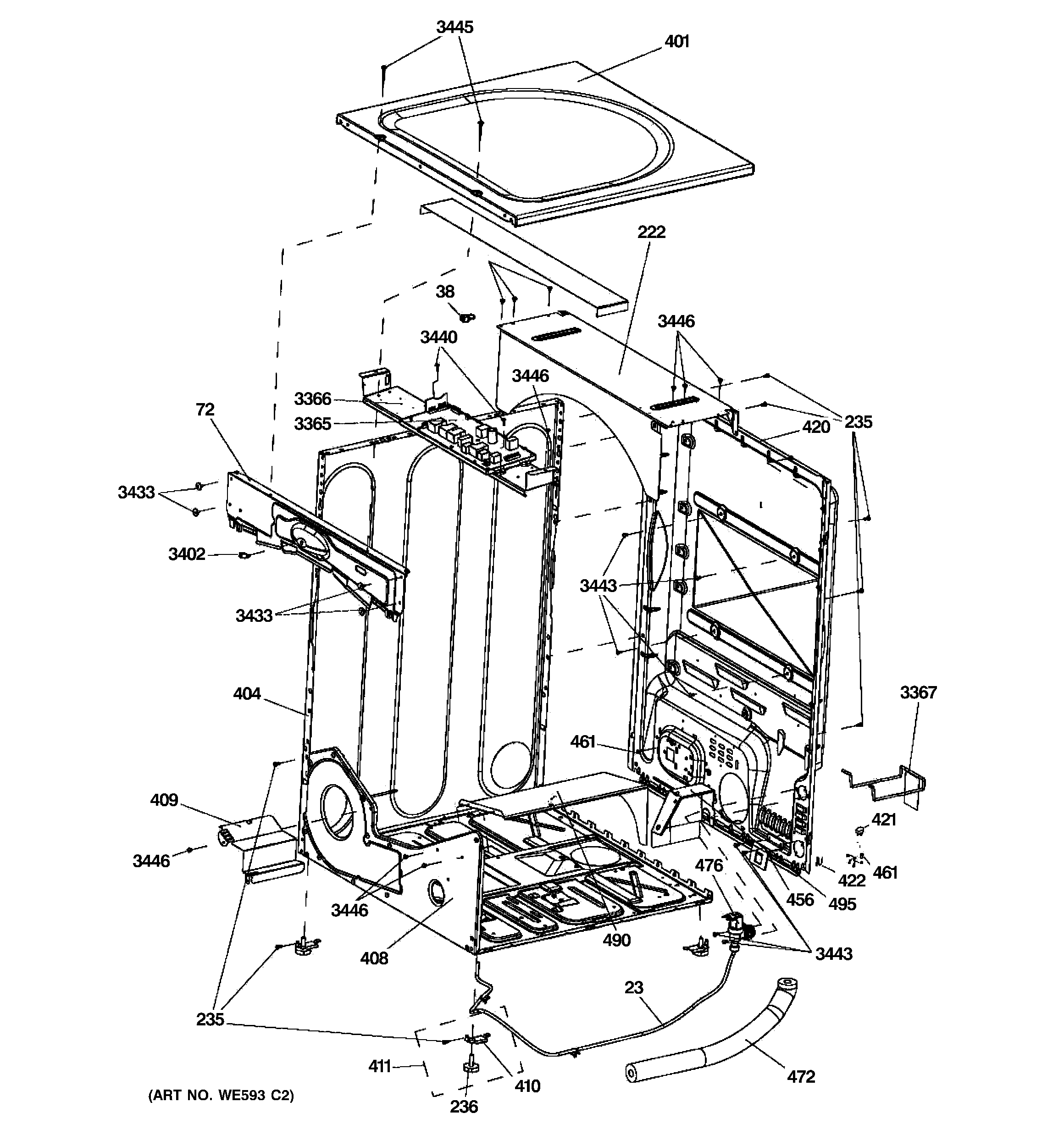 Cabinet & top panel