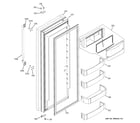 GE ZISP420DXBSS fresh food door diagram