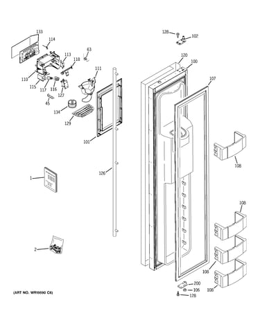 Freezer door