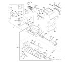 GE ZISP480DXBSS ice maker & dispenser diagram
