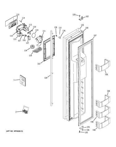 Freezer door