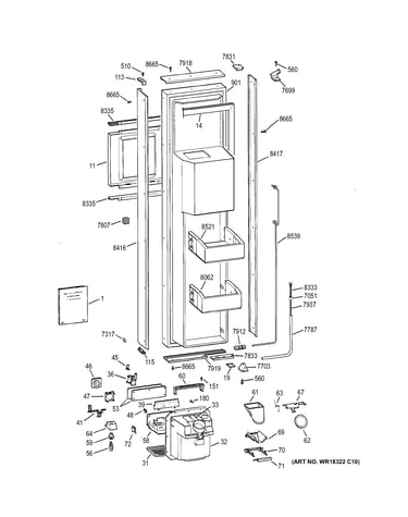 Freezer door