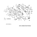 GE WPSQ4160TAWW controls & backsplash diagram