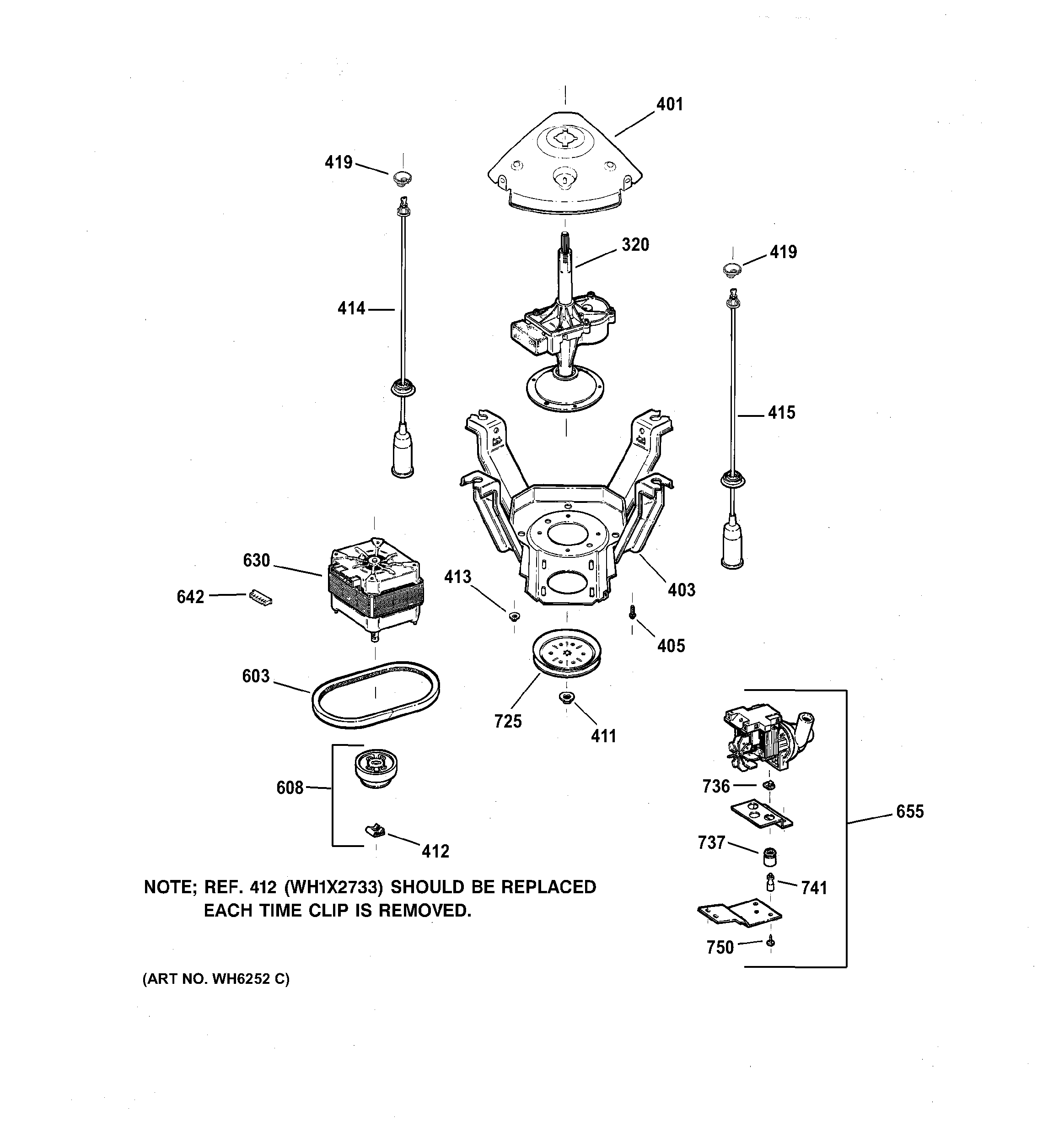 Suspension, pump & drive components