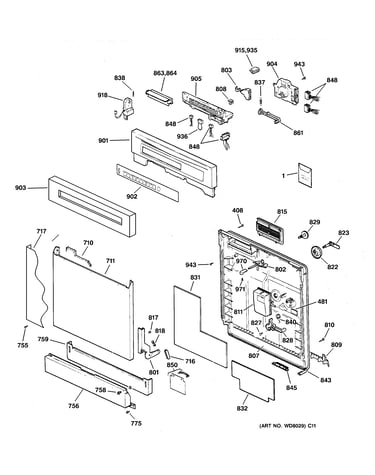 Escutcheon & door assembly