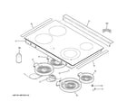 GE JD630DF1WW cooktop diagram