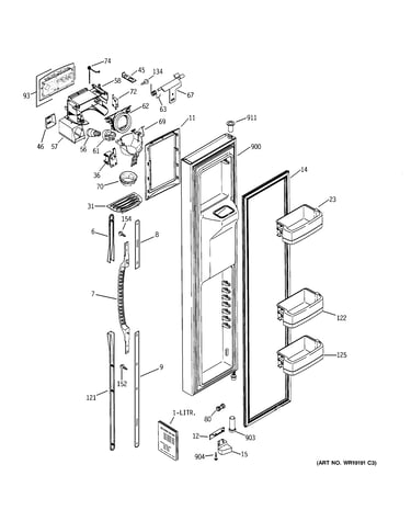Freezer door