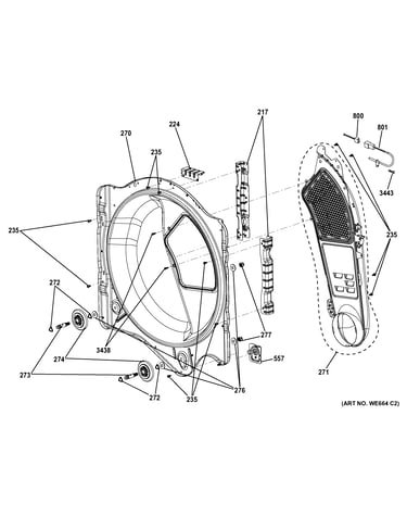 Rear roller support
