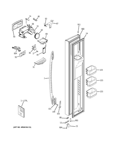Freezer door