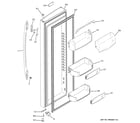 GE PSHF9PGZBCBB fresh food door diagram