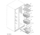 GE PSHF9PGZBCBB freezer shelves diagram