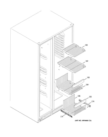 Freezer shelves