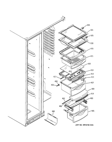 Fresh food shelves