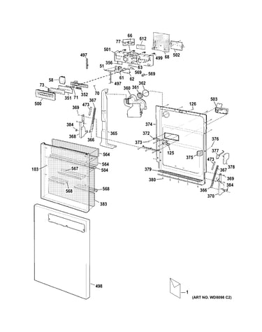 Escutcheon & door assembly
