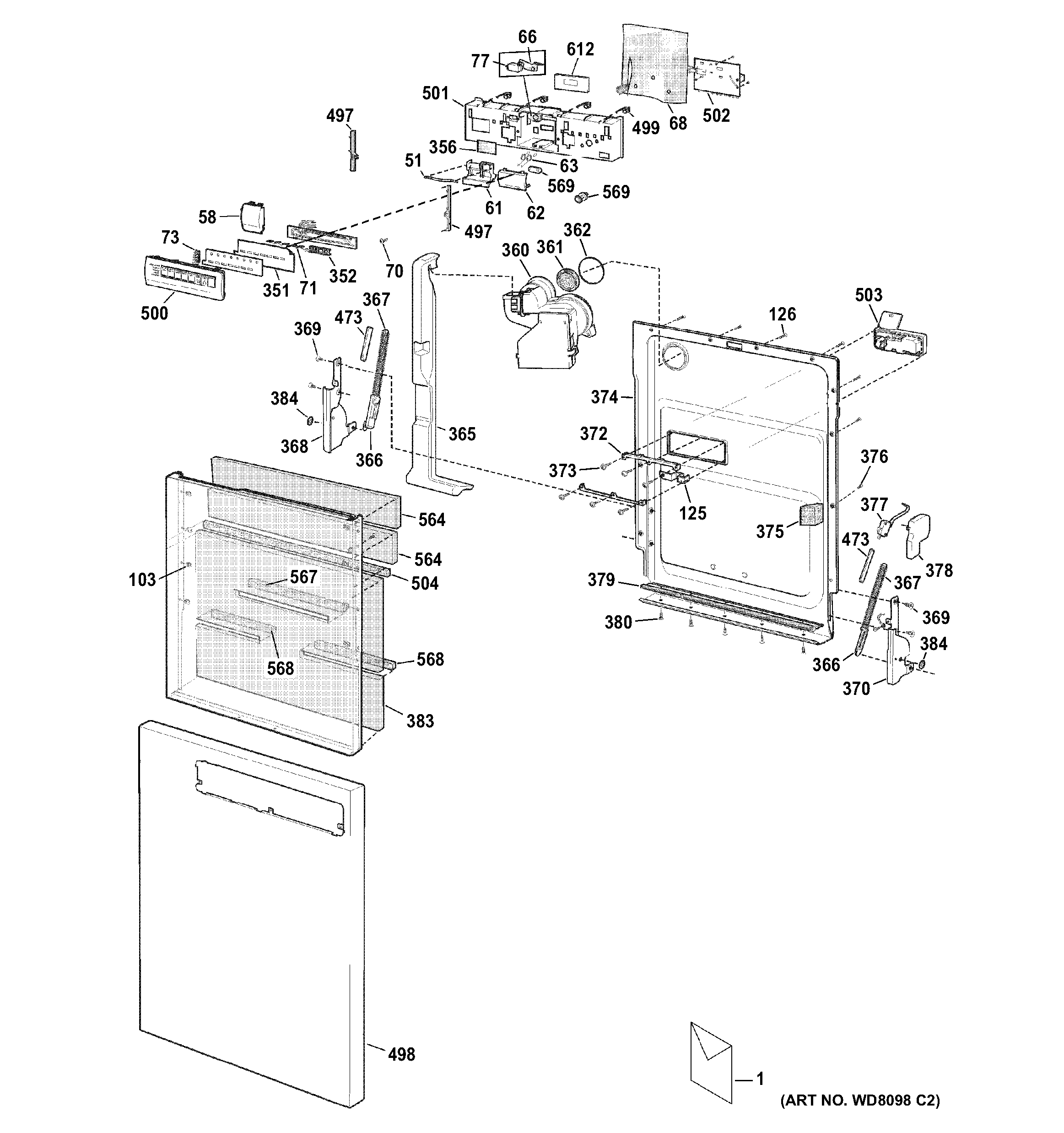 Escutcheon & door assembly