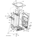 GE GFDN240GL0WW cabinet & top panel diagram