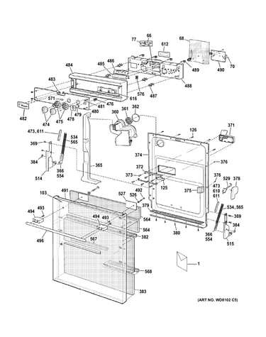 Escutcheon & door assembly