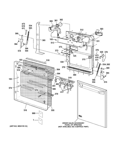 Escutcheon & door assembly