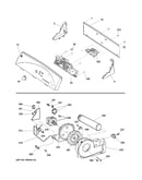 Backsplash, blower & drive assembly