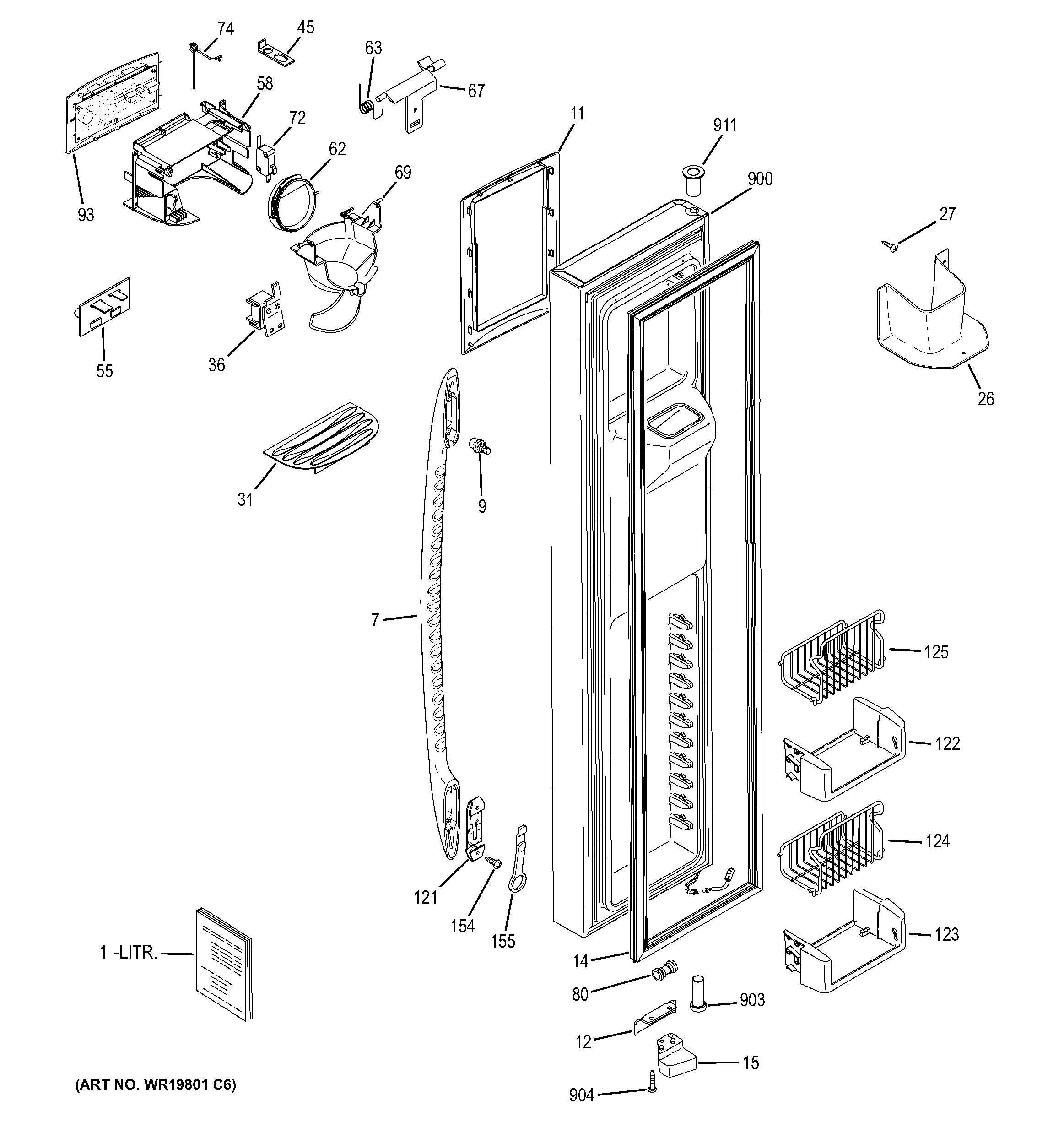Freezer door