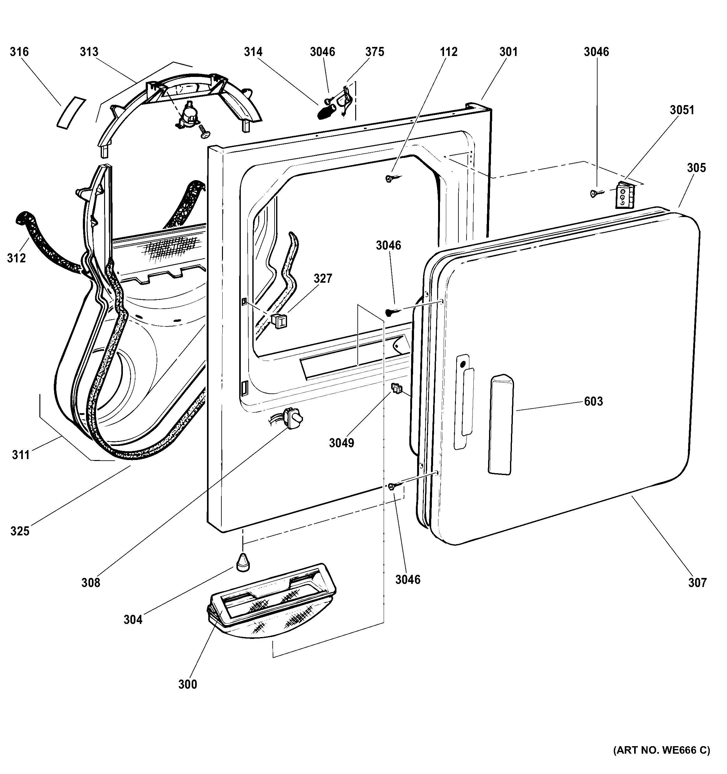Front panel & door