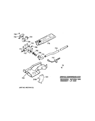 Gas valve & burner assembly