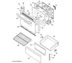 Hotpoint RB757BH6WH door & drawer parts diagram