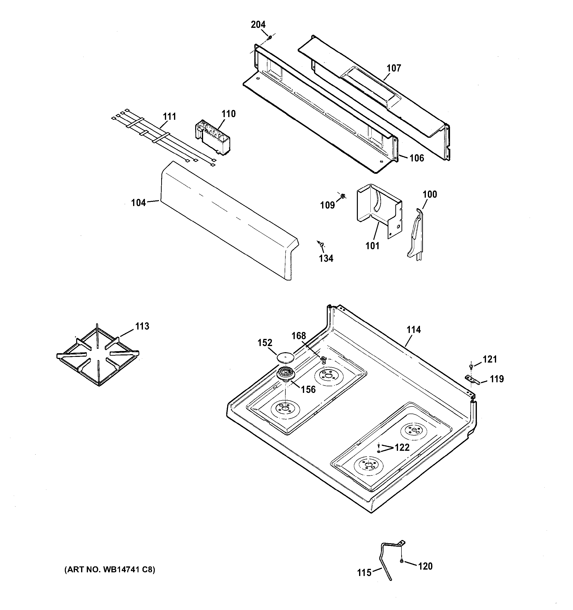 CONTROL PANEL & COOKTOP