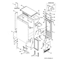 GE ZDIS15CSSN cabinet, liner & door parts diagram