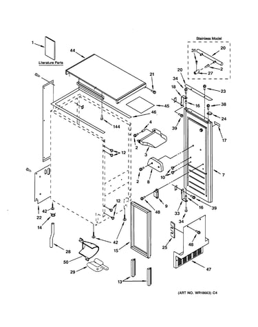 Cabinet, liner & door parts
