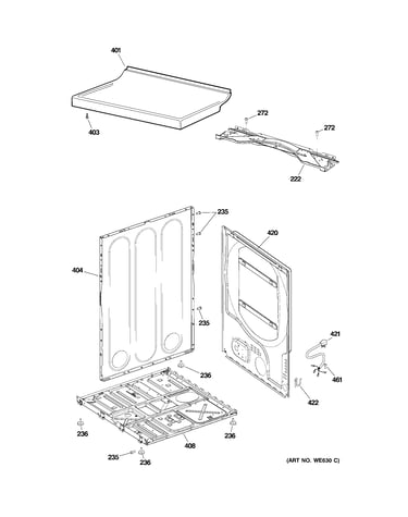 Cabinet & top panel