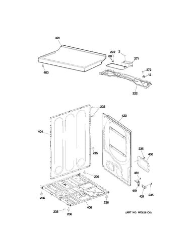 Cabinet & top panel