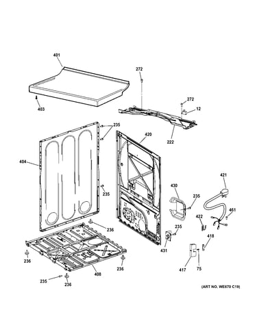 Cabinet & top panel