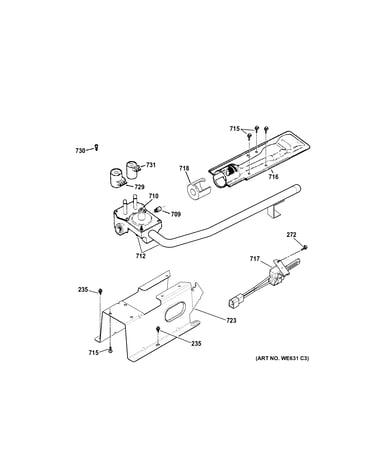 Gas valve & burner assembly