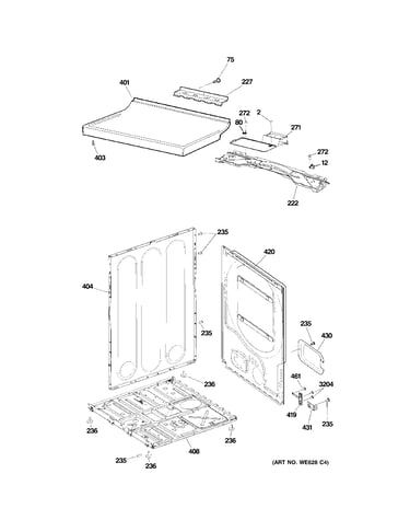 Cabinet & top panel