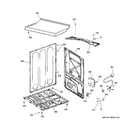 Hotpoint HTDP120GD2WW cabinet & top panel diagram