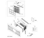 GE AEQ05LSQ1 grille & chassis parts diagram