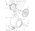 GE DISR333FGDWW drum diagram