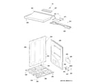 GE GIDP400JD4WW cabinet & top panel diagram