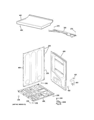 Cabinet & top panel
